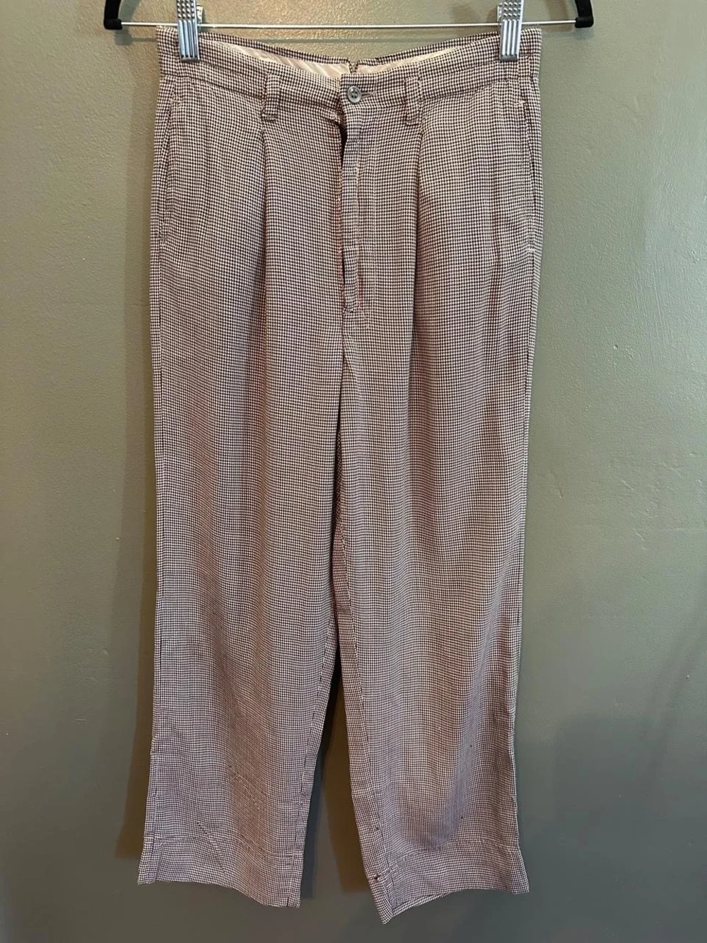 True Vintage 1950s Spree Togs Micro Houndstooth Pattern Womens Trousers Size 12